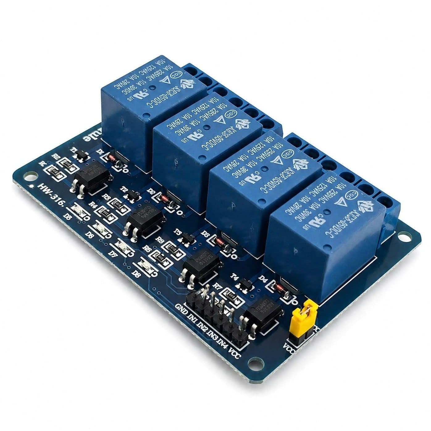 Moduł BITCHIP przekaźnika 4-kanałowy 5V z optoizolacją - zdjęcie 2