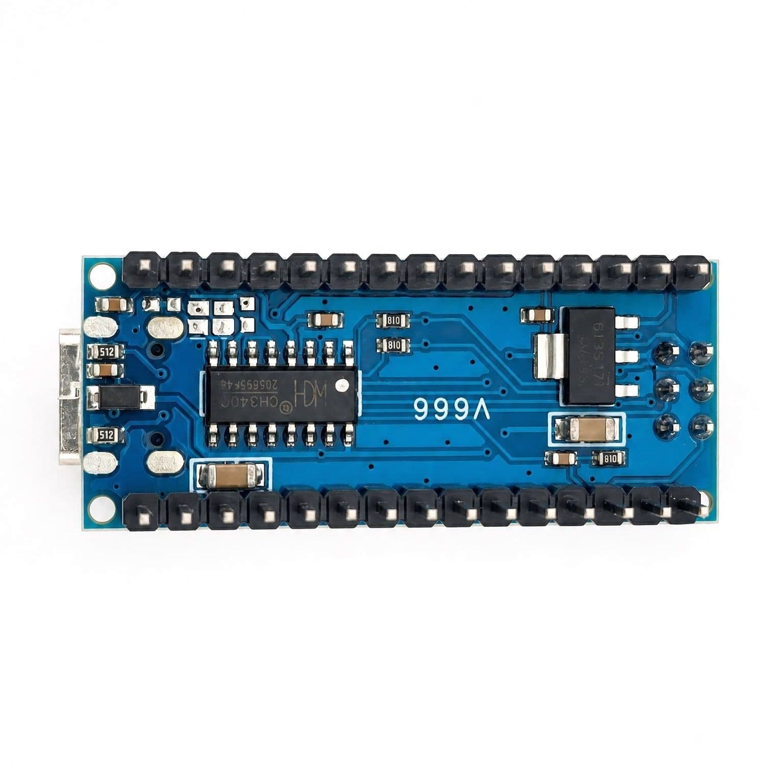 Nano V3.0 ATmega328P CH340, USB-C, wlutowane piny (kompatybilna z Arduino) - zdjęcie 2