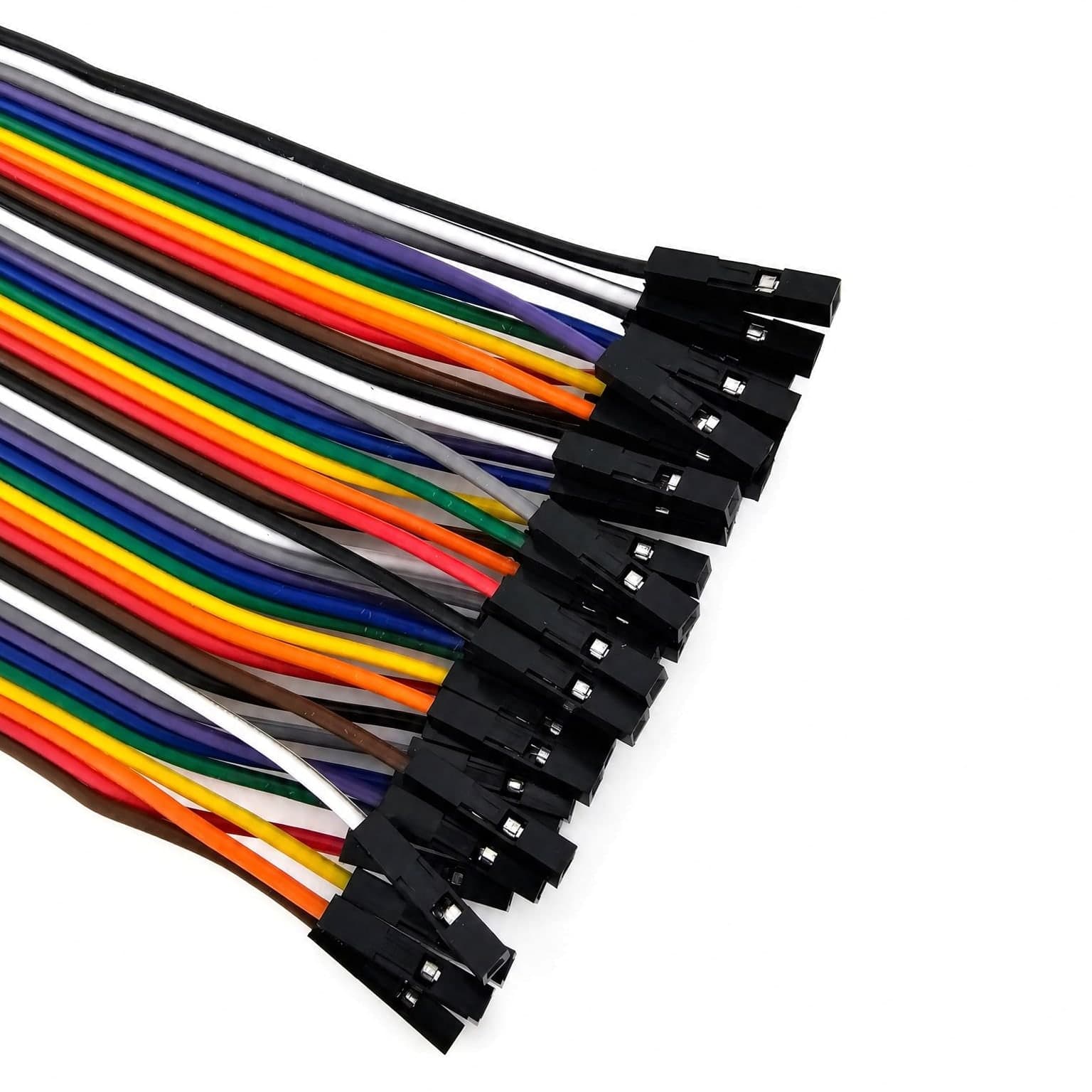 Przewody DuPont F-F 40 sztuk 10cm - kabel połączeniowy żeńsko-żeński - zdjęcie 2