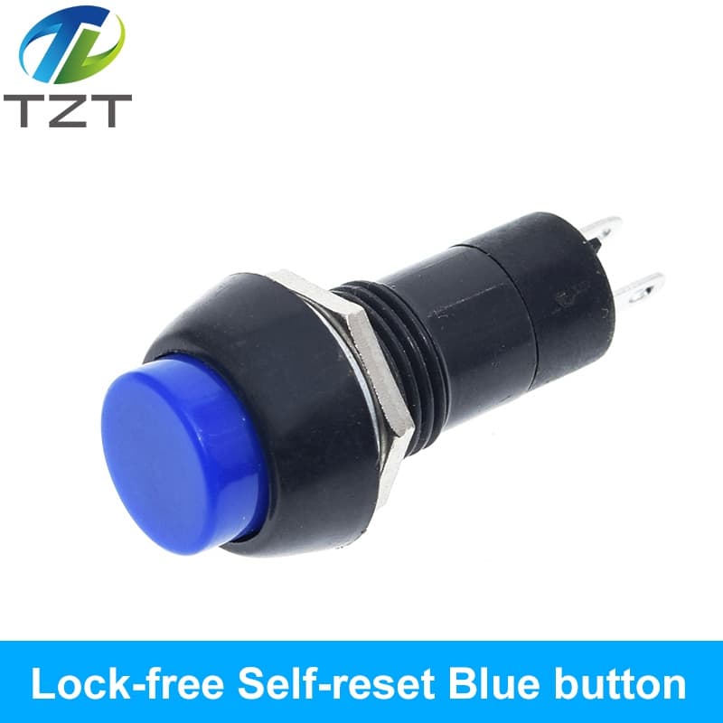 Przycisk BITCHIP PBS-11B 12 mm ON-OFF chwilowy, niebieski