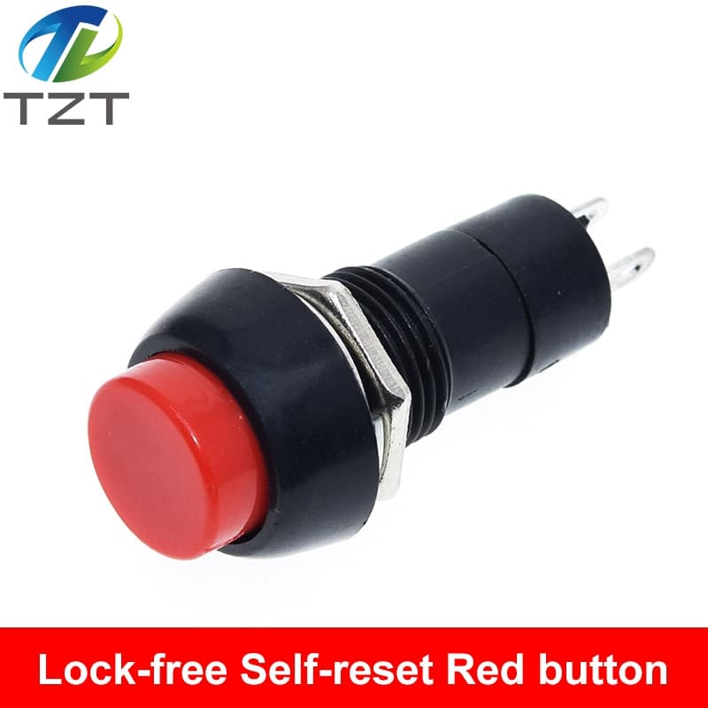 Przycisk BITCHIP PBS-11B 12 mm ON-OFF chwilowy, czerwony