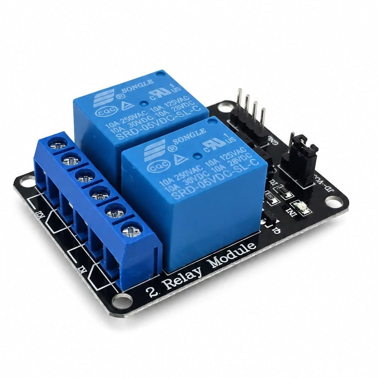 Moduł BITCHIP przekaźnika 2-kanałowy 5V z optoizolacją