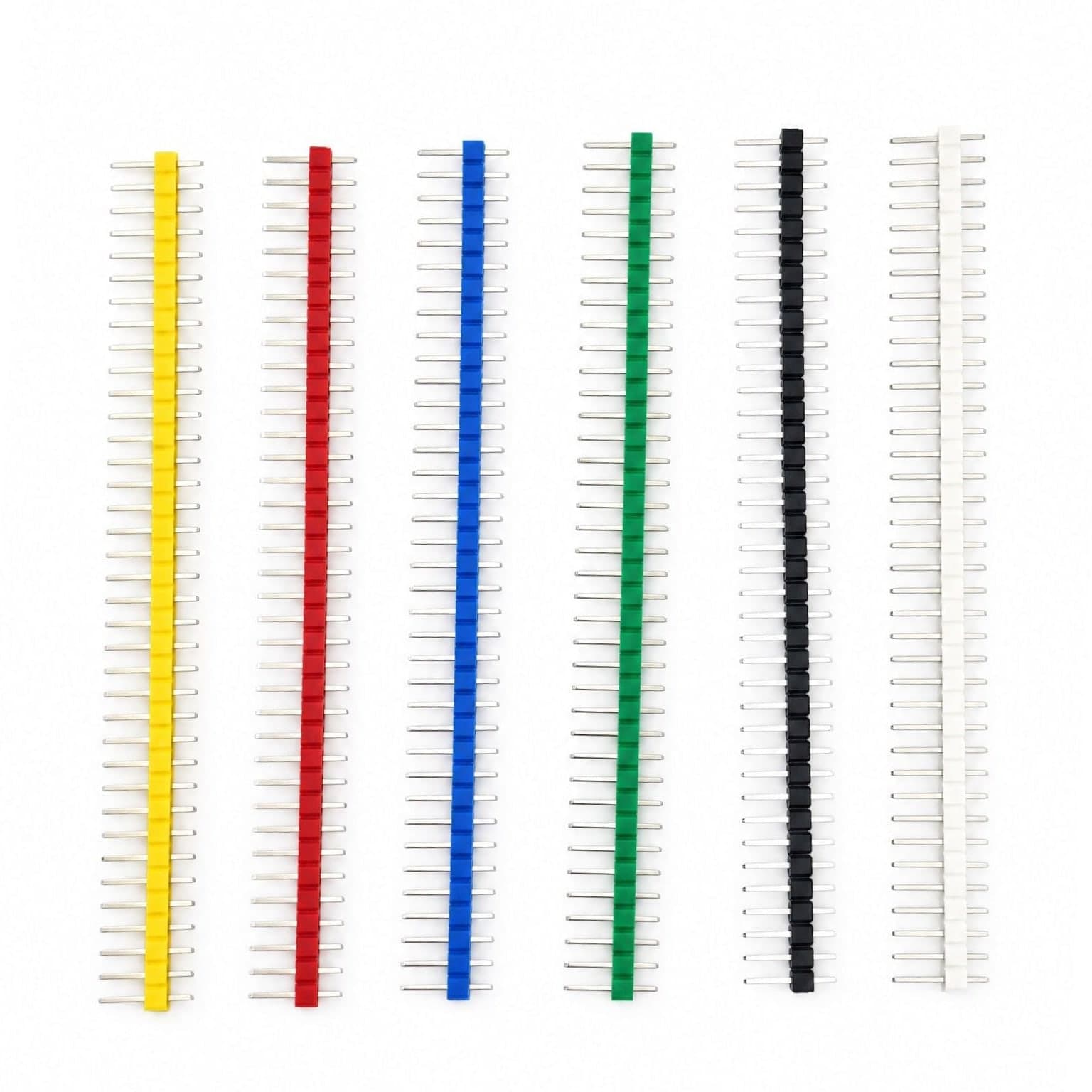 Listwy goldpin 1×40 2,54 mm kolorowe, 6 kolorów po 1 szt. - zdjęcie 2