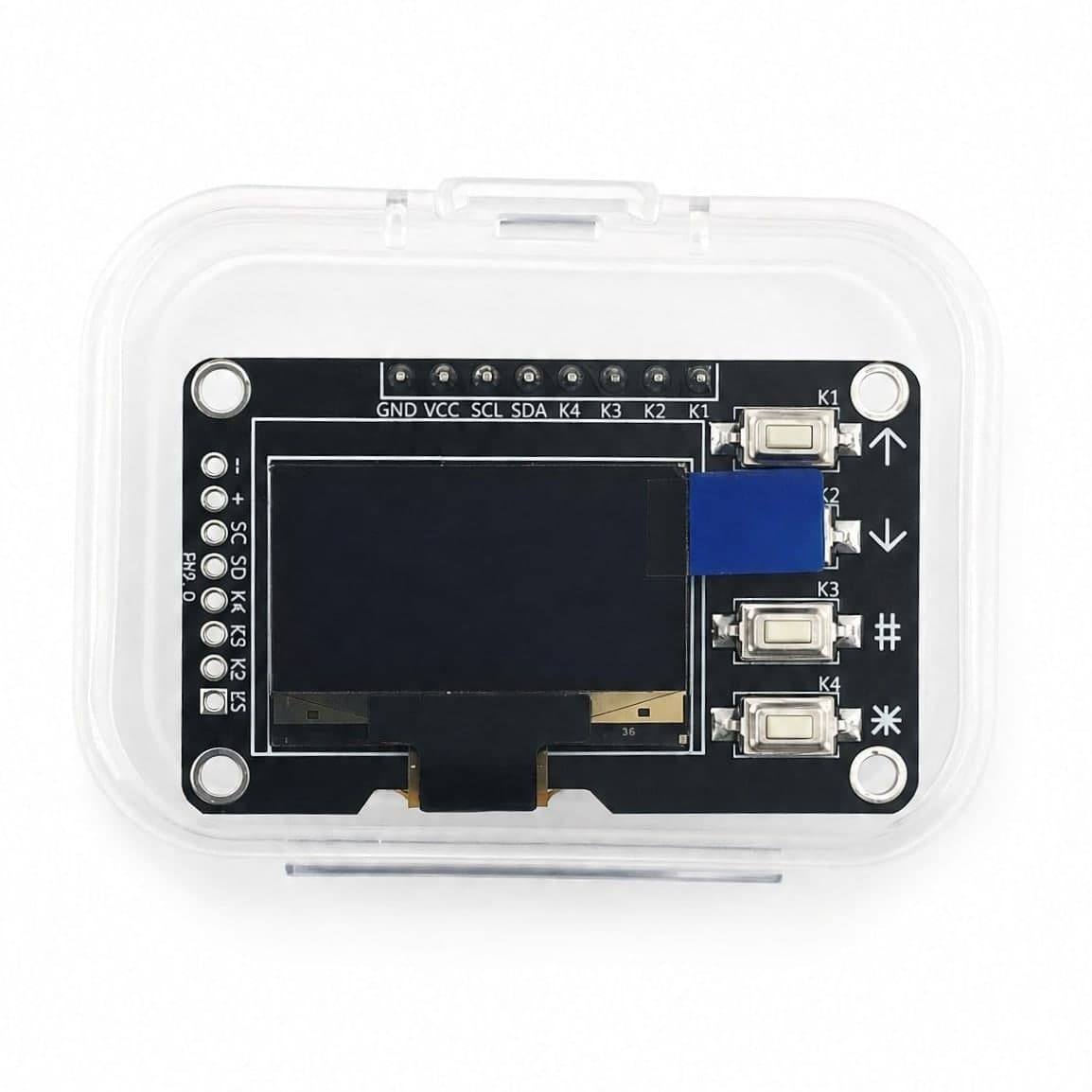 Wyświetlacz OLED 0,96" SSD1306 I2C BITCHIP z 4 przyciskami, biały - zdjęcie 5