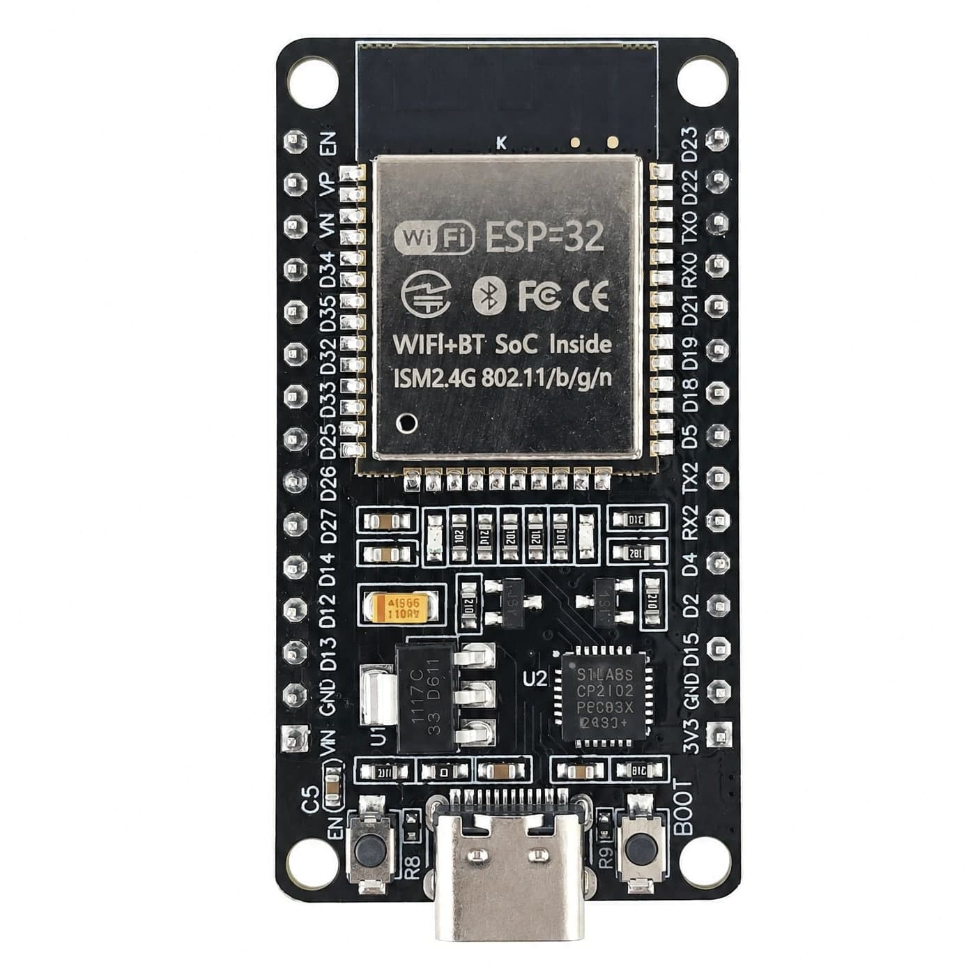 ESP32 WROOM-32 DevKit 30 pin, WiFi, Bluetooth, USB-C - zdjęcie 2