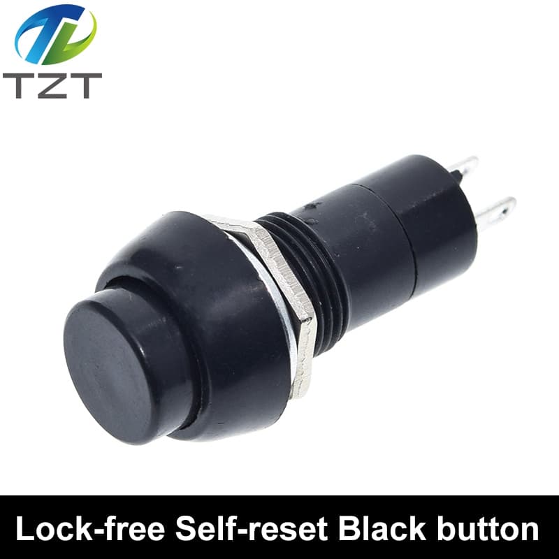 Przycisk BITCHIP PBS-11B 12 mm ON-OFF chwilowy, czarny