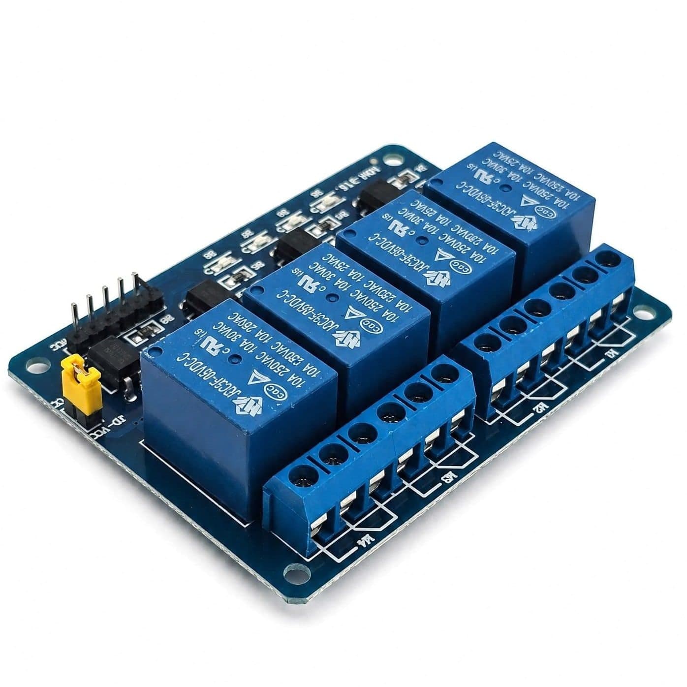 Moduł BITCHIP przekaźnika 4-kanałowy 5V z optoizolacją - zdjęcie 3