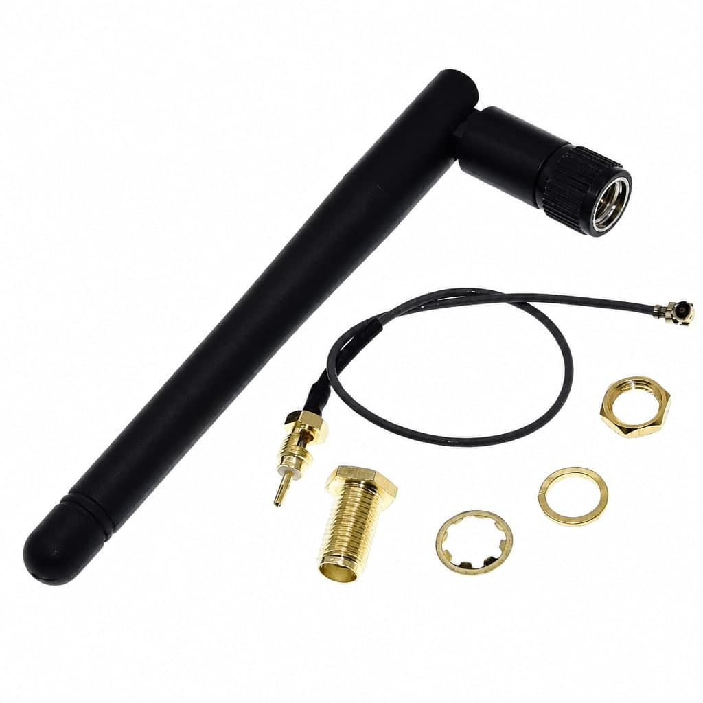 Antena WiFi 2,4GHz 3dBi RP-SMA z przewodem pigtail U.FL (IPX) 17cm