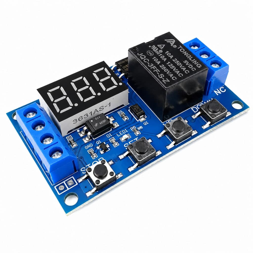 Moduł BITCHIP przekaźnika czasowego, 7 trybów pracy