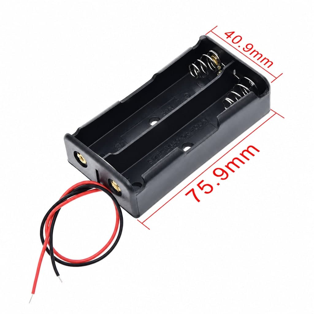 Koszyk BITCHIP na 2 akumulatory 18650 z przewodami