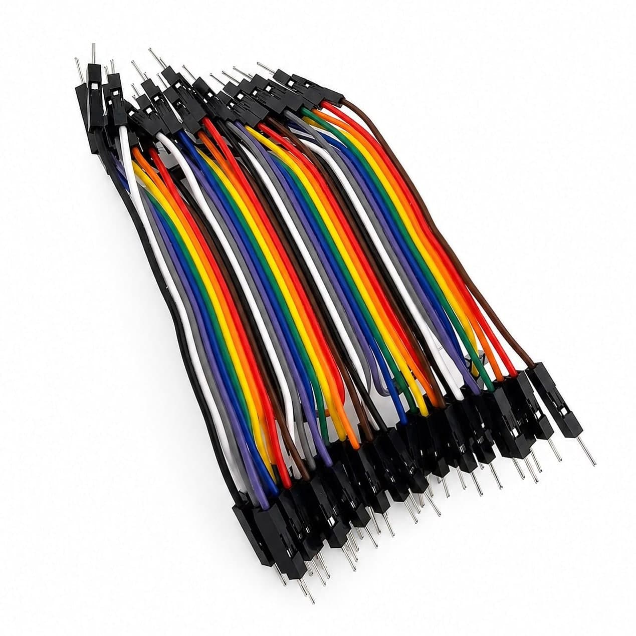 Przewody DuPont M-M 40 sztuk 10cm - kabel połączeniowy męsko-męski