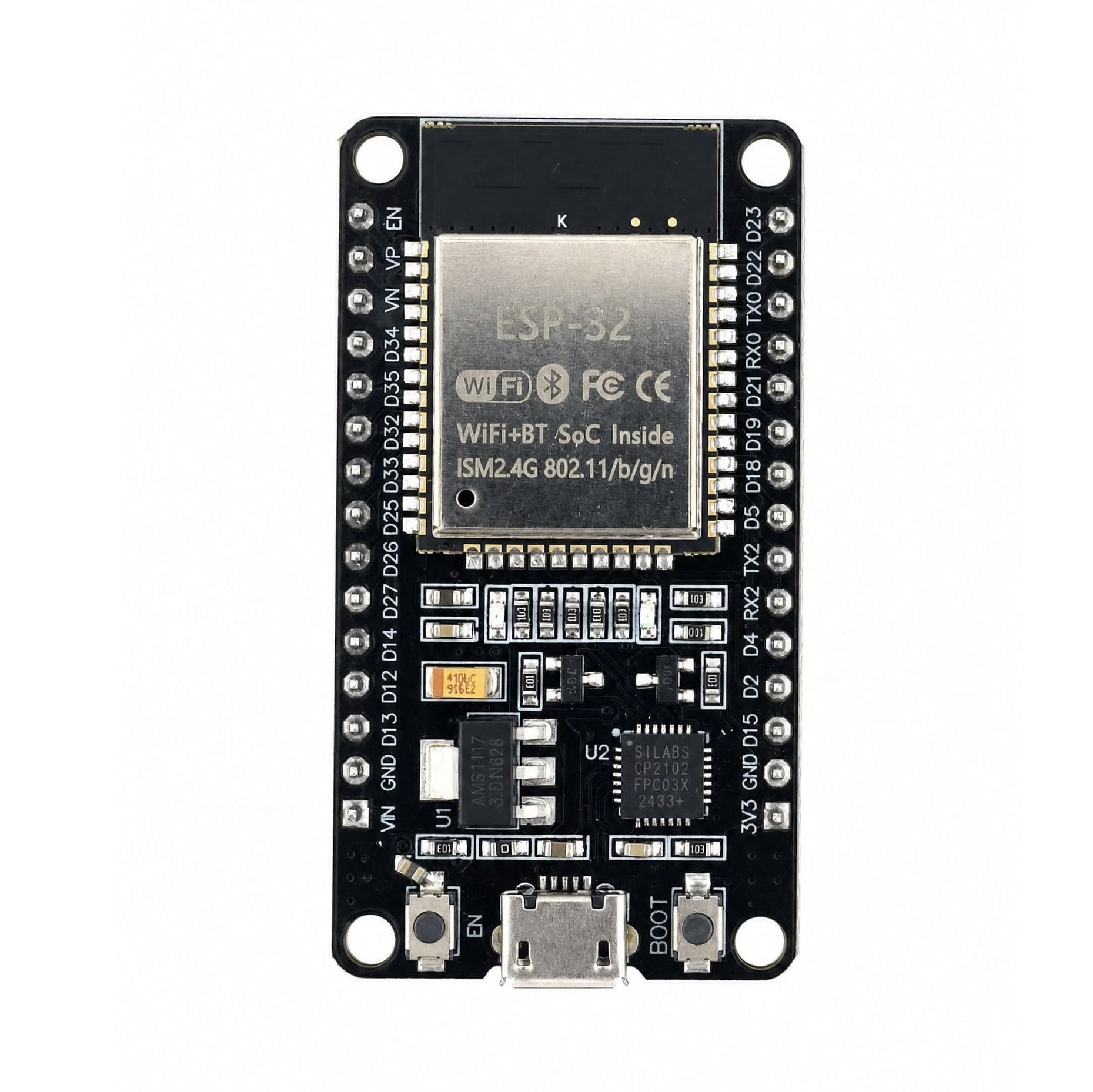 ESP32 WROOM-32 DevKit 30 pin, WiFi, Bluetooth, microUSB - zdjęcie 2