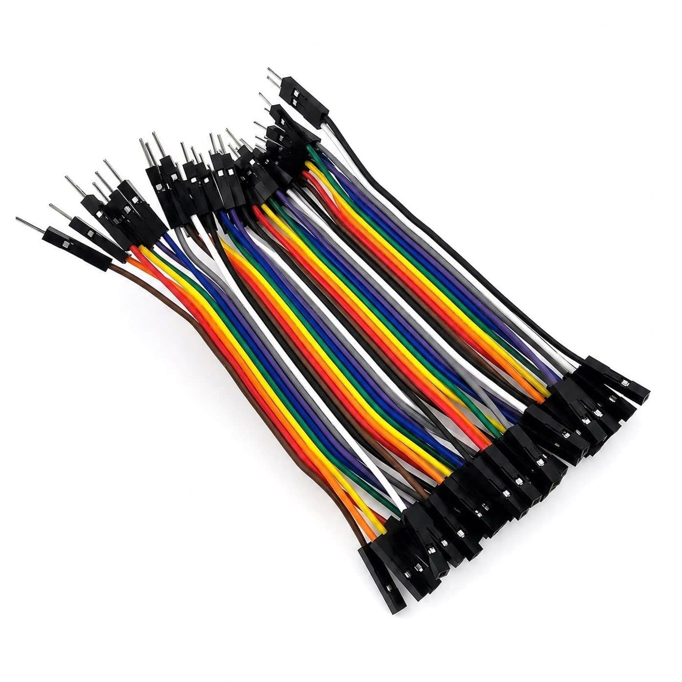 Przewody DuPont M-F 40 sztuk 10cm - kabel połączeniowy męsko-żeński