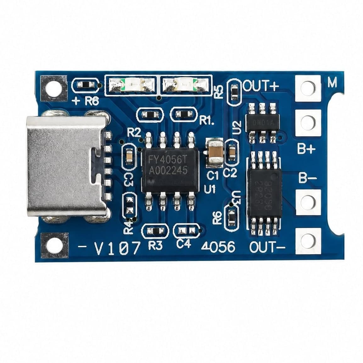 Ładowarka BITCHIP Li-ion TP4056 USB-C 1A z zabezpieczeniem ogniwa - zdjęcie 2