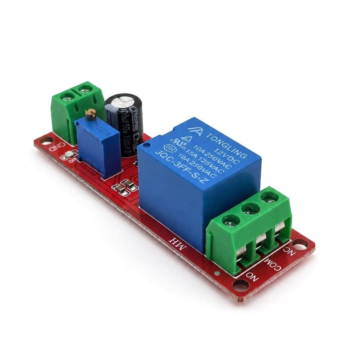 Moduł BITCHIP przekaźnika czasowego NE555 12V, opóźnienie 0-10s