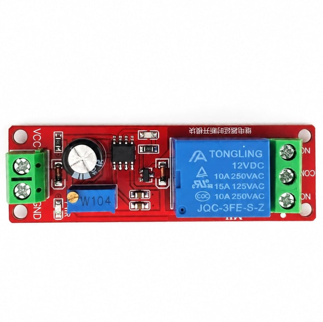 Moduł BITCHIP przekaźnika czasowego NE555 12V, opóźnienie 0-10s - zdjęcie 2