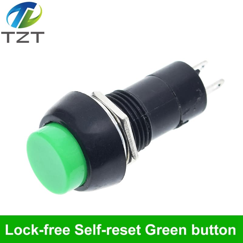 Przycisk BITCHIP PBS-11B 12 mm ON-OFF chwilowy, zielony