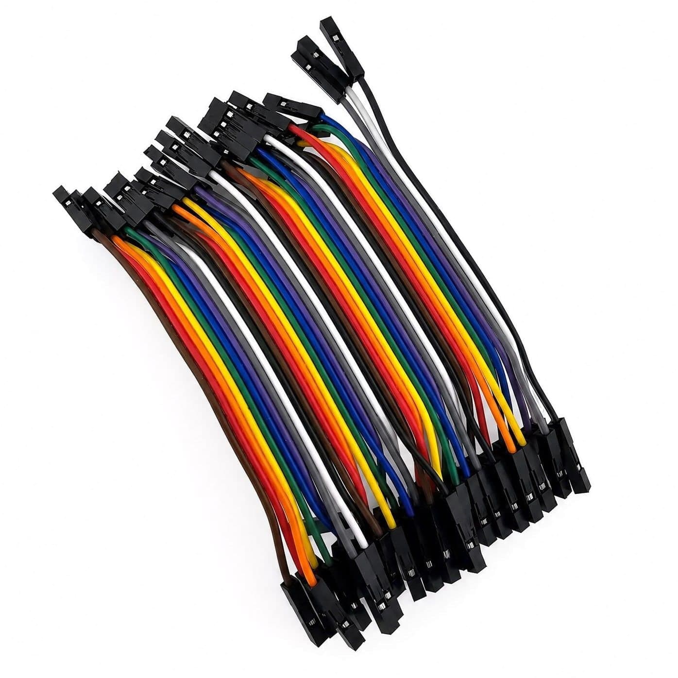 Przewody DuPont F-F 40 sztuk 10cm - kabel połączeniowy żeńsko-żeński